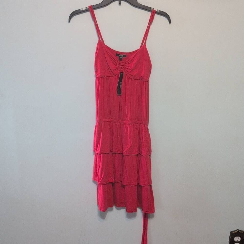 NWT Jacob Size XS Tiered Camisole Mini Dress Red